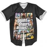 Grand Theft Auto V Classic Poster Artwork Black Baseball Jersey