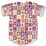 Super Mario Epic Power Up Icons Pattern Baseball Uniform