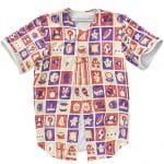 Super Mario Epic Power Up Icons Pattern Baseball Uniform