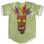 Amazing Crash Bandicoot Aku Aku Mask Spirit Baseball Jersey