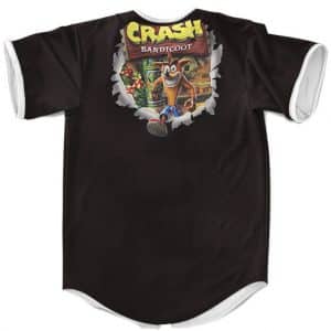 Awesome Crash Bandicoot Iconic Portrait Art Baseball Shirt