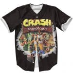 Awesome Crash Bandicoot Iconic Portrait Art Baseball Shirt