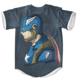 Captain America Flat Design Artwork Cool Baseball Jersey
