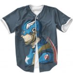 Captain America Flat Design Artwork Cool Baseball Jersey