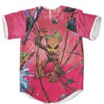 Cute But Deadly Groot Fighting Villains Pink MLB Jersey