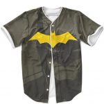 DC Comics Batman Iconic Yellow Bat Emblem Baseball Uniform