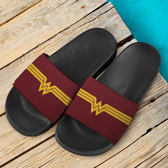 DC Comics Hero Wonder Woman Logo Stylish Slide Sandals