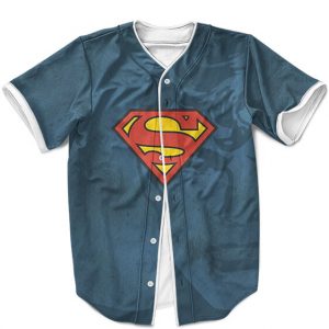 DC Comics Superman Iconic Emblem Blue Baseball Jersey