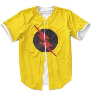 DC Comics Villain Reverse-Flash Emblem Yellow Baseball Shirt