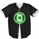 DC Justice League Green Lantern Minimalist Black MLB Jersey