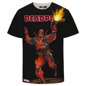 Deadpool Marvel Wade Wilson Amazing Black T-shirt