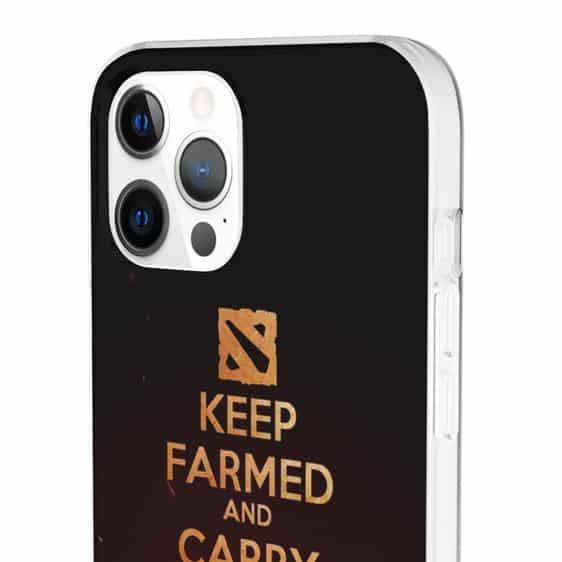 Dota 2 Keep Farmed and Carry Hard Motto iPhone 12 Case