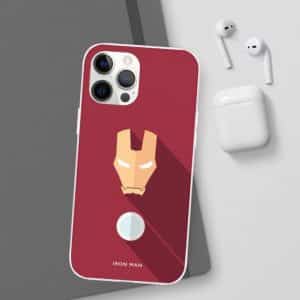 Iron Man Armor Flat Design Red iPhone 12 Fitted Cover