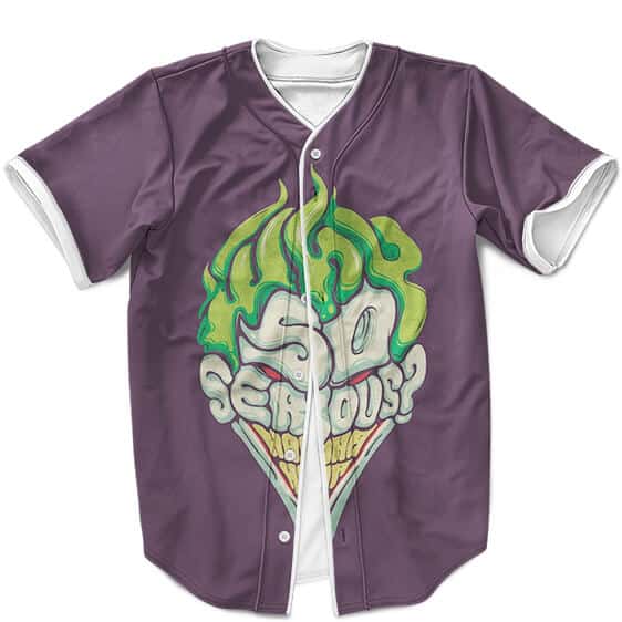 Joker Why So Serious Dope Artwork Purple Baseball Uniform