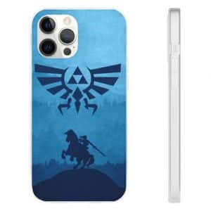 Legend of Zelda Link Blue Silhouette iPhone 12 Cover