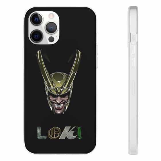 Loki God of Mischief Head Art Black iPhone 12 Cover