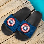 Marvel Captain America Iconic Shield Blue Slide Sandals