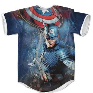 Marvel Comics First Avenger Captain America Badass MLB Shirt