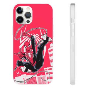 Marvel Comics Spider-Man Red iPhone 12 Fitted Cover