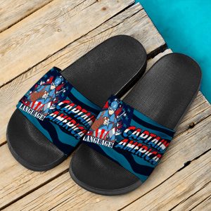 Marvel Comics Super Soldier Captain America Slide Sandals