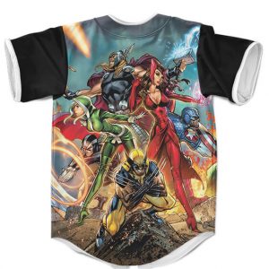 Marvel Comics Superheroes Art Stylish Baseball Shirt