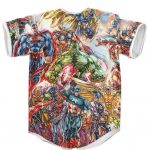 Marvel & DC Comics Superhero Crossover Awesome MLB Jersey