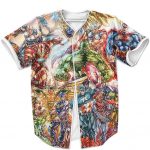 Marvel & DC Comics Superhero Crossover Awesome MLB Jersey