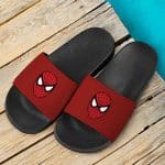 Marvel Spider-Man Head Minimalist Art Red Slide Sandals