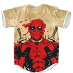 Mercenary Deadpool Blood Splash Painting Baseball Shirt