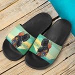 Wakanda Forever Black Panther Painting Art Slide Sandals