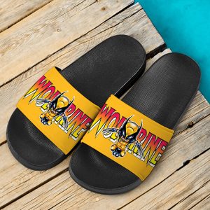 X-Men Mutant Hero Wolverine Chibi Style Dope Slide Sandals