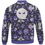 Ecstatic Ghost Type Pokemon Pattern Violet Bomber Jacket