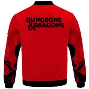 Dope D&D Dungeons & Dragons Logo Red Letterman Jacket