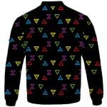 Amazing The Witcher Elemental Signs Pattern Letterman Jacket