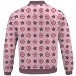 Adorable Kirby & Star Pattern Raspberry Pink Varsity Jacket
