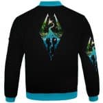 The Elder Scrolls Skyrim Logo Artwork Black Bomber Jacket