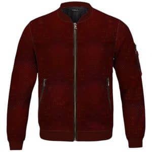 Monster Hunter Rathalos Red Scale Pattern Bomber Jacket