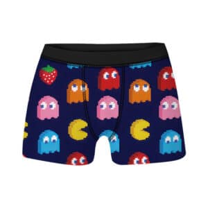 Classic Pac-Man Ghosts and Fruits Pattern Men's Underwear