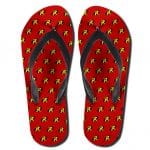 DC Comics Classic Robin Logo Pattern Flip Flop Slippers