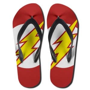 DC Comics Flash Lightning Bolt Logo Flip Flop Slippers