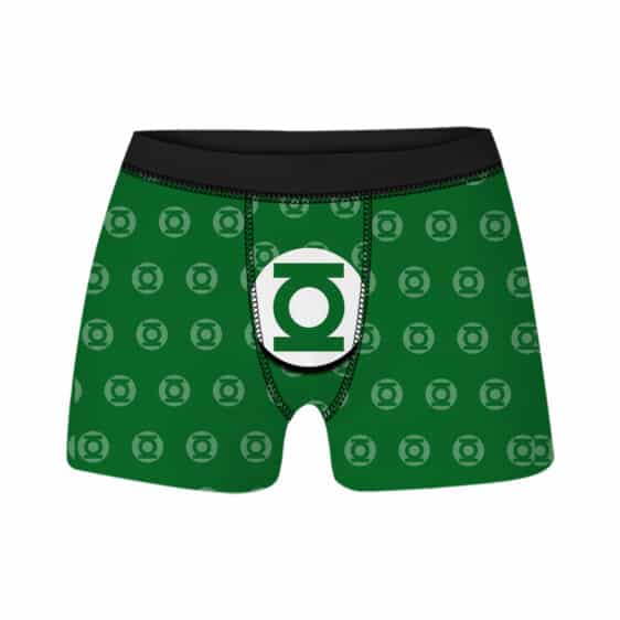 DC Comics Green Lantern Symbol Pattern Green Men's Boxers