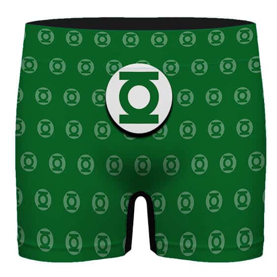 DC Comics Green Lantern Symbol Pattern Green Men's Boxers