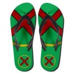 DC Comics Martian Manhunter Logo Stylish Green Flip Flops