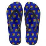 DC Comics Teen Titans Logo Pattern Blue Thong Sandals