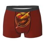 DC Comics The Flash Golden Logo Awesome Red Men_s Boxers
