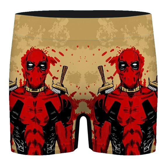 Deadpool Comic Paint Splash Art Badass Men's Underwear
