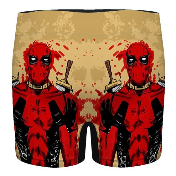 Deadpool Comic Paint Splash Art Badass Men's Underwear