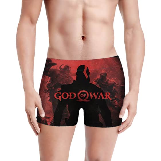 God of War Kratos Silhouette Red Men's Boxer Shorts