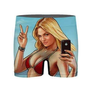 Grand Theft Auto V Cover Blonde Bikini Girl Men's Boxers