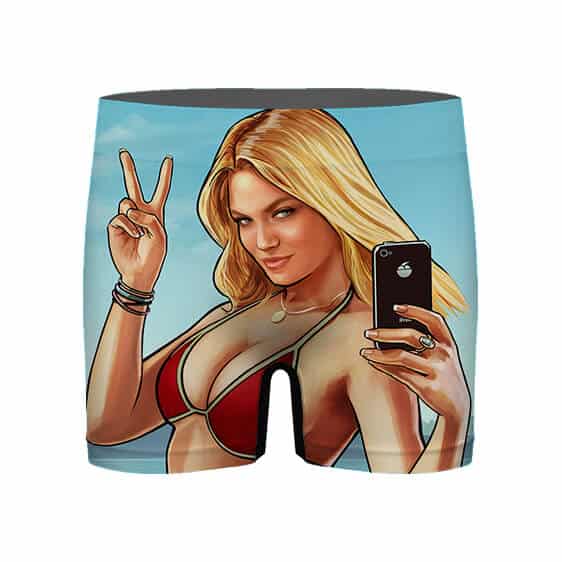 Grand Theft Auto V Cover Blonde Bikini Girl Men's Boxers